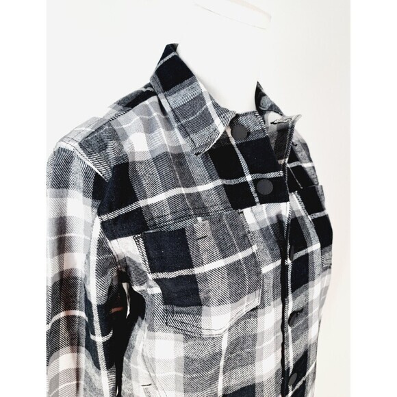 L' AGENCE Celine Soft Jean Denim Jacket Black White‎ Size Small - Picture 5 of 7